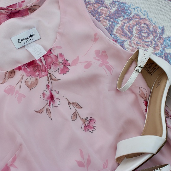 Vintage 90s Floral Dress Size 12P - Picture 7 of 7